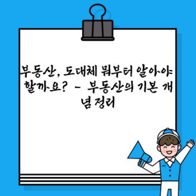부동산 초보탈출! 꼭 알아야 할 필수 기초 정보 완벽 정리