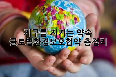 지구를 지키는 약속 🌏 #글로벌환경보호협약 총정리!