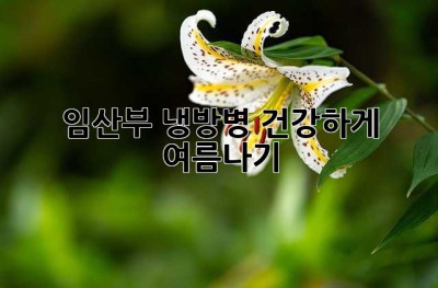 임산부 냉방병, 건강하게 여름나기