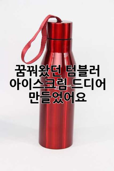 꿈꿔왔던 텀블러 아이스크림, 드디어 만들었어요! ✨
