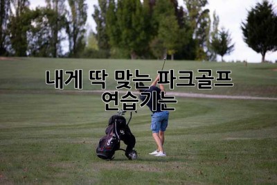 내게 딱 맞는 파크골프 연습기는? 🤔