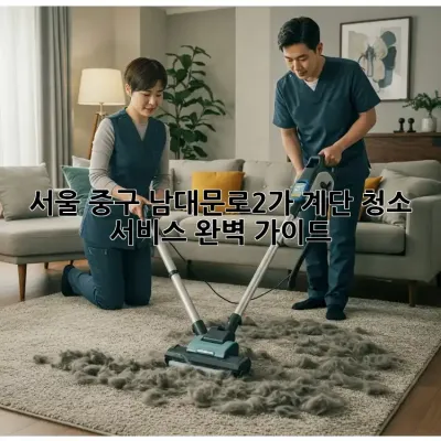 서울 중구 남대문로2가 계단 청소 서비스 완벽 가이드