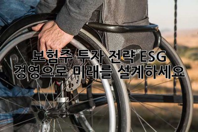 보험주 투자 전략: ESG 경영으로 미래를 설계하세요