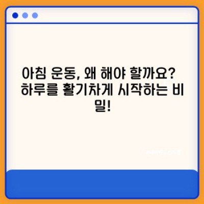 아침 운동 루틴: 상쾌한 하루를 여는 최고의 방법!  건강과 효율을 높이는 나만의 루틴 만들기