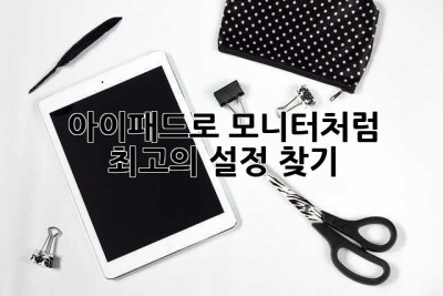 아이패드로 모니터처럼? 최고의 설정 찾기 ✨