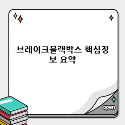브레이크블랙박스: 궁금증 해소! 모든 핵심 정보 총정리