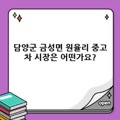담양군 금성면 원율리 중고차 대출 상담: 내게 맞는 중고차 구매 & 대출 전략 완벽 가이드