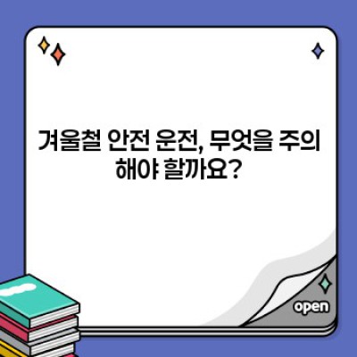 겨울왕국 안전여행! 겨울철 렌터카 이용 팁: 사고 예방부터 꿀팁까지 완벽 정리