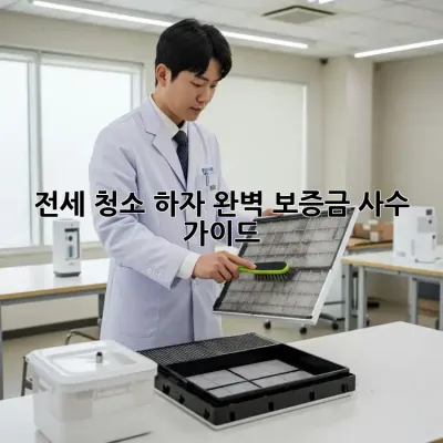 전세 청소 하자, 완벽 보증금 사수 가이드 🏠