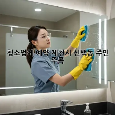 청소업체 예약🏡 제천시 신백동 주민 주목! ✨