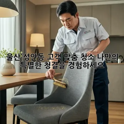 울산 성안동 고객 맞춤 청소: 나만의 특별한 청결을 경험하세요!