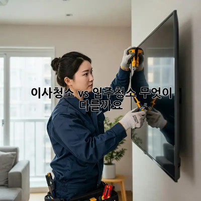 이사청소 vs 입주청소: 무엇이 다를까요?